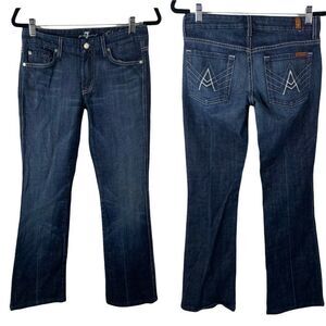 7 For All Man Kind Jeans Women’s A Pocket Relaxed Fit Boot Denim Sz 27 Flare